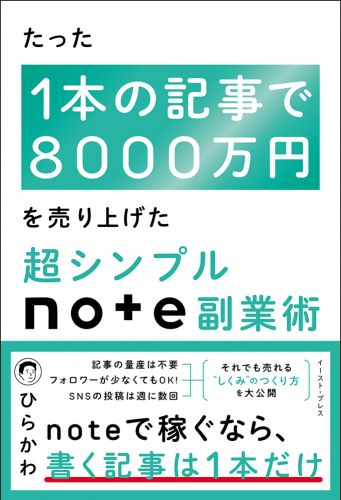 たった１本の記事で8000万円を売り上げた　超シンプルnote副業術